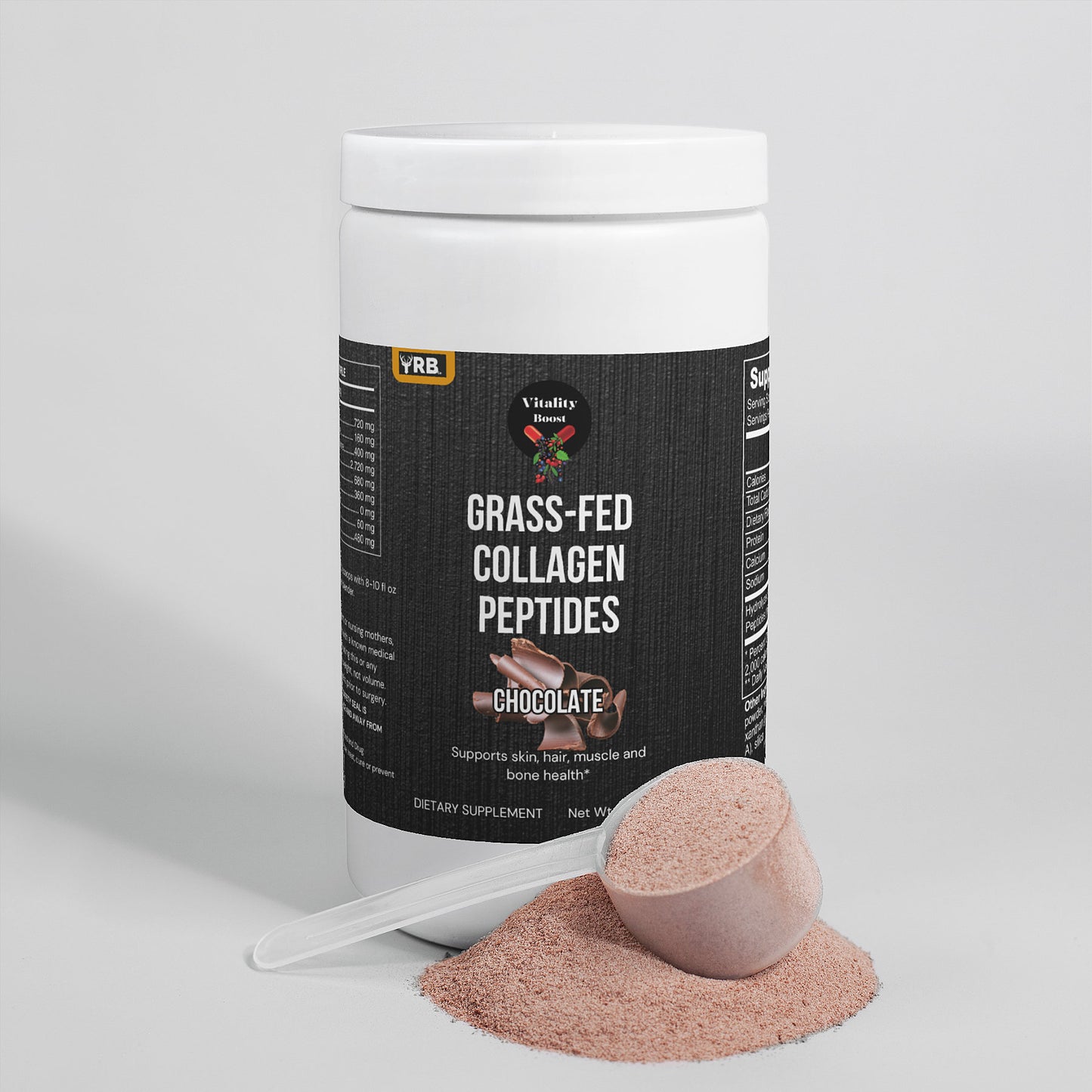 Grass-Fed Collagen Peptides Powder (Chocolate)