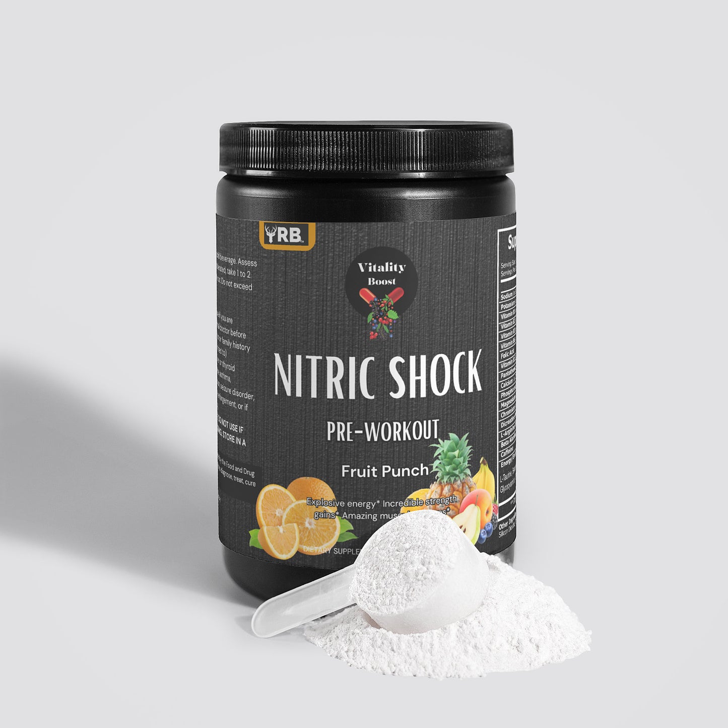 Nitric Shock Pre-Workout Powder (Fruit Punch)